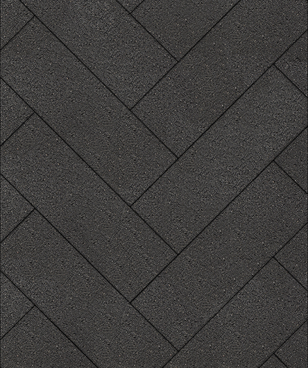 Тротуарная плитка Паркет, Гранит, Черный, (форма Узкий прямоугольник). 600х200, 80 мм