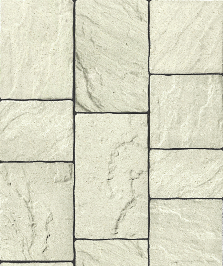 Тротуарная плитка Антара, Стандарт, Белый, (форма Прямоугольник), 60 мм