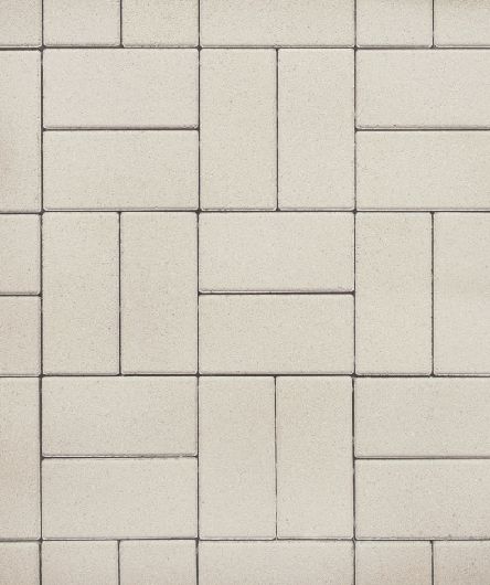Тротуарная плитка Прямоугольник, Стандарт, Белый, (форма Прямоугольник), 60 мм
