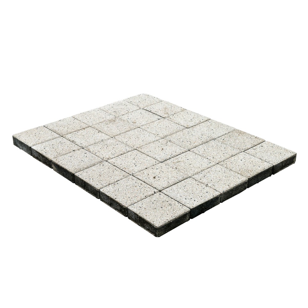 Тротуарная плитка Лувр, Гранит белый 200х200, h=60 мм