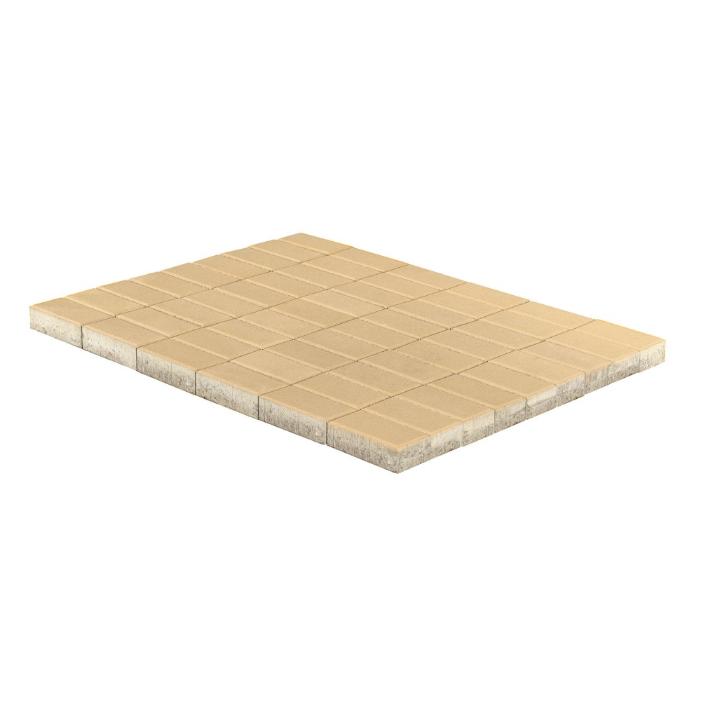 Тротуарная плитка Прямоугольник, Песочный, h=60 мм