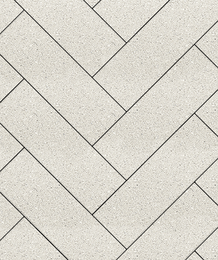 Тротуарная плитка Паркет, Гранит, Белый, (форма Узкий прямоугольник). 600х200, 80 мм