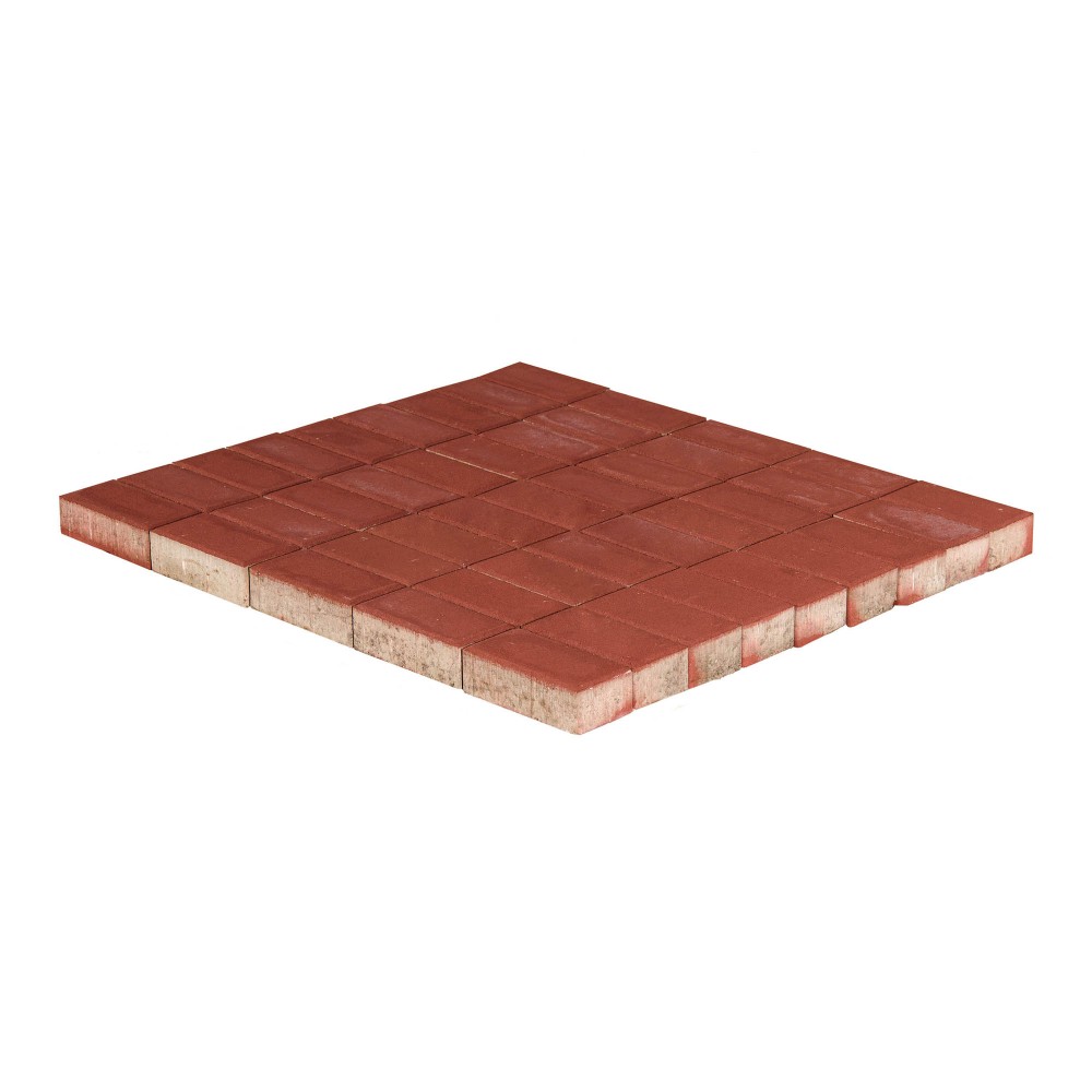Тротуарная плитка Прямоугольник, Красный h=40 мм, двухслойная