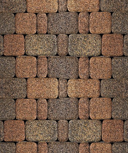 Тротуарная плитка Классико, Гранит Листопад, Арабская ночь, (форма Квадрат с закругл. углами), 60 мм