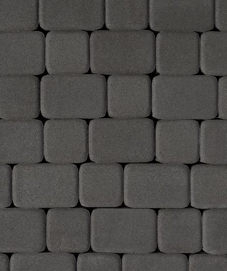 Тротуарная плитка Классико, Стандарт, Серый, (форма Квадрат с закругленными углами), 40 мм