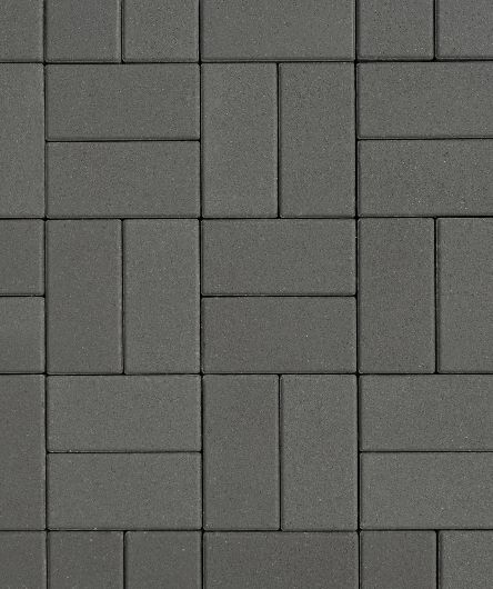 Тротуарная плитка Прямоугольник, Стандарт, Серый, (форма Прямоугольник), 40 мм