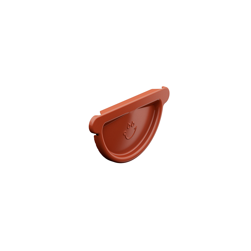 Заглушка желоба 124(120)/90мм Galeco STAL RAL 8017  (шоколад)