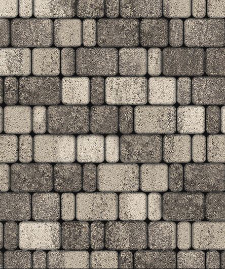 Тротуарная плитка Классико, Гладкий Листопад, Антрацит, (форма Квадрат с закругленными углами) 60мм