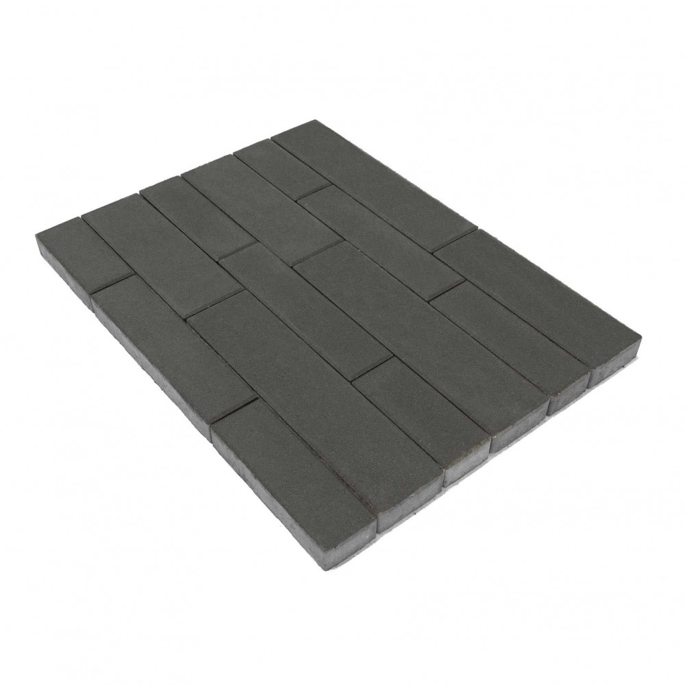 Тротуарная плитка Домино, Серый, h=60 мм