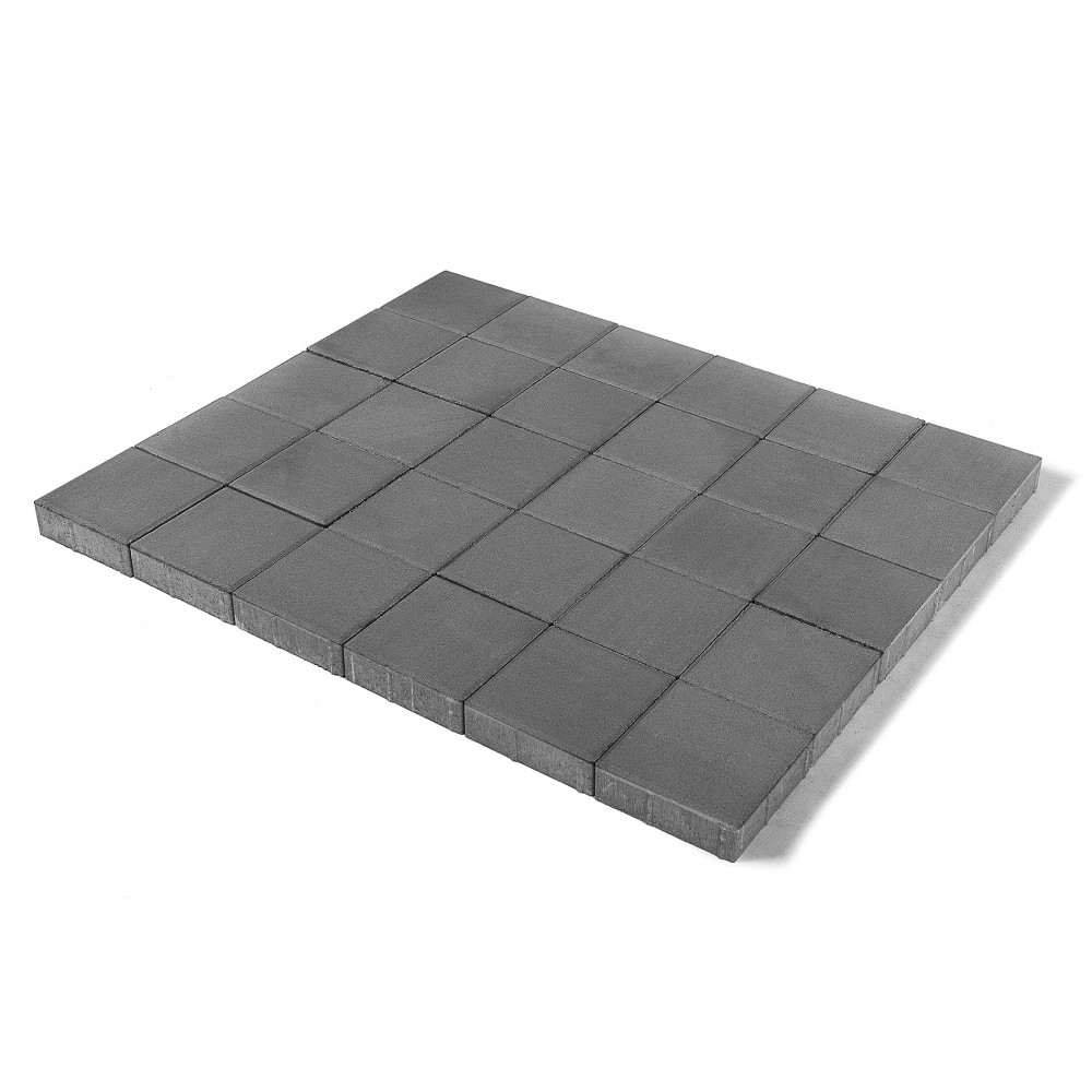 Тротуарная плитка Лувр, Серый, 200x200, h=60 мм
