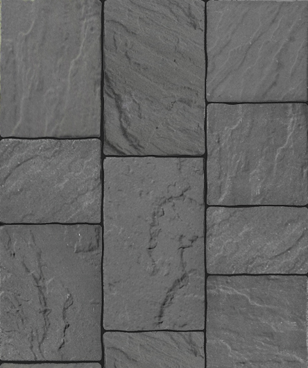 Тротуарная плитка Антара, Стандарт, Черный, (форма Прямоугольник), 60 мм