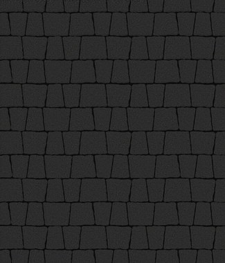 Тротуарная плитка Антик, Стандарт, Черный, (форма Трапеция), 60 мм