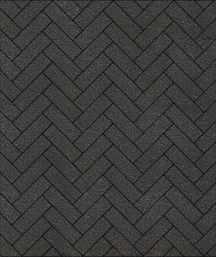 Тротуарная плитка Паркет, Стандарт, Черный, (форма Узкий прямоугольник), 60 мм