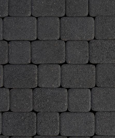 Тротуарная плитка Классико, Гранит, Черный,(форма Квадрат с закругленными углами). 40 мм
