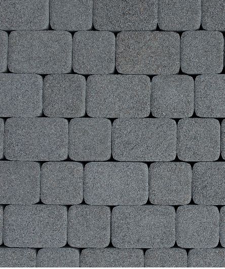Тротуарная плитка Классико, Гранит, Серый,(форма Квадрат с закругленными углами). 60 мм