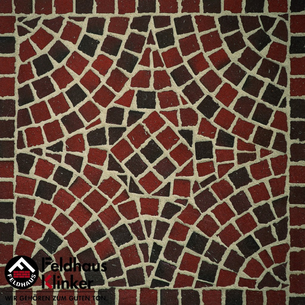 Мозаика для мостовой Feldhaus Klinker M403DF gala flamea 240х118х52, ок.33 шткв.м., 432 шт.палетта
