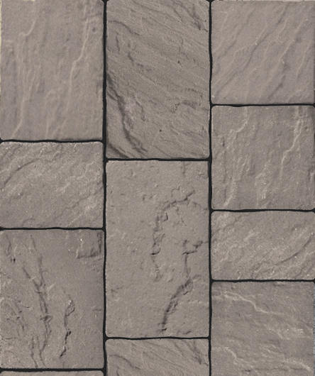 Тротуарная плитка Антара, Стандарт, Серый, (форма Прямоугольник), 60 мм