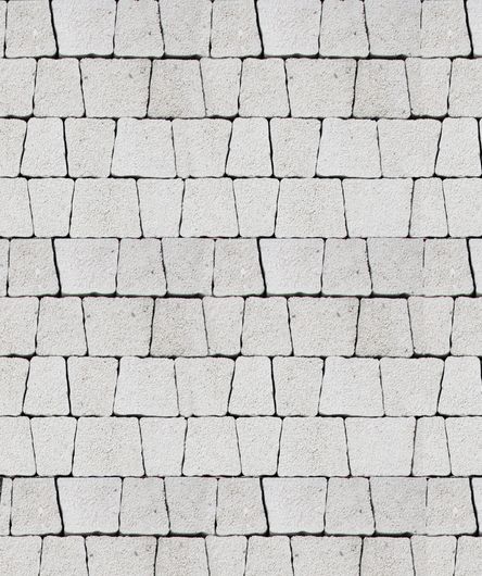 Тротуарная плитка Антик, Стоунмикс, Белый, (форма Трапеция), 60 мм