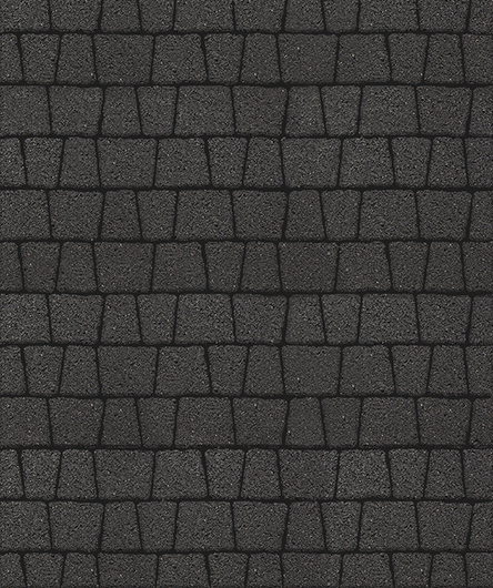 Тротуарная плитка Антик, Стоунмикс, Черный, (форма Трапеция), 60 мм