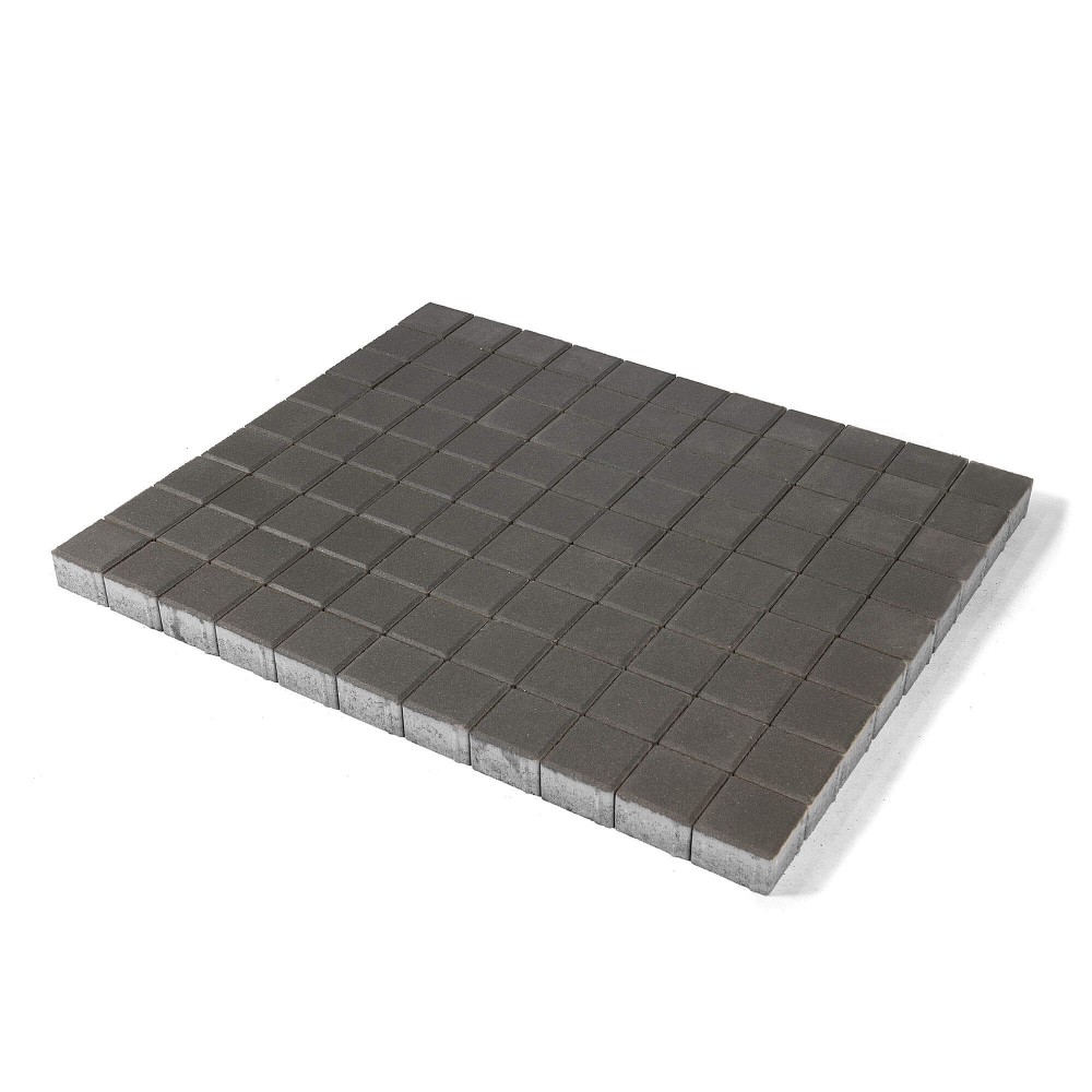 Тротуарная плитка Лувр, Серый, 100x100, h=60 мм
