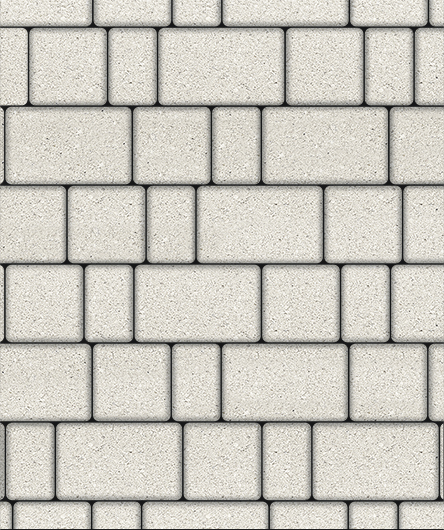Тротуарная плитка Старый город, Стоунмикс, Белый, (форма Прямоугольник), 60 мм
