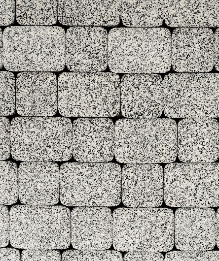 Тротуарная плитка Классико, Стоунмикс, Бело-черный, (форма Квадрат с закругленными углами), 40 мм