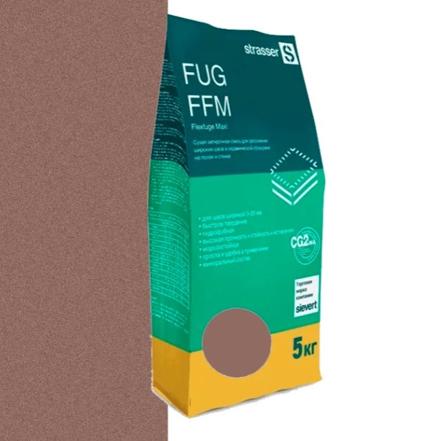 72954 FUG FFM 29 Сухая затирочная смесь для широких швов (3-20 мм), шоколадный, 5 кг