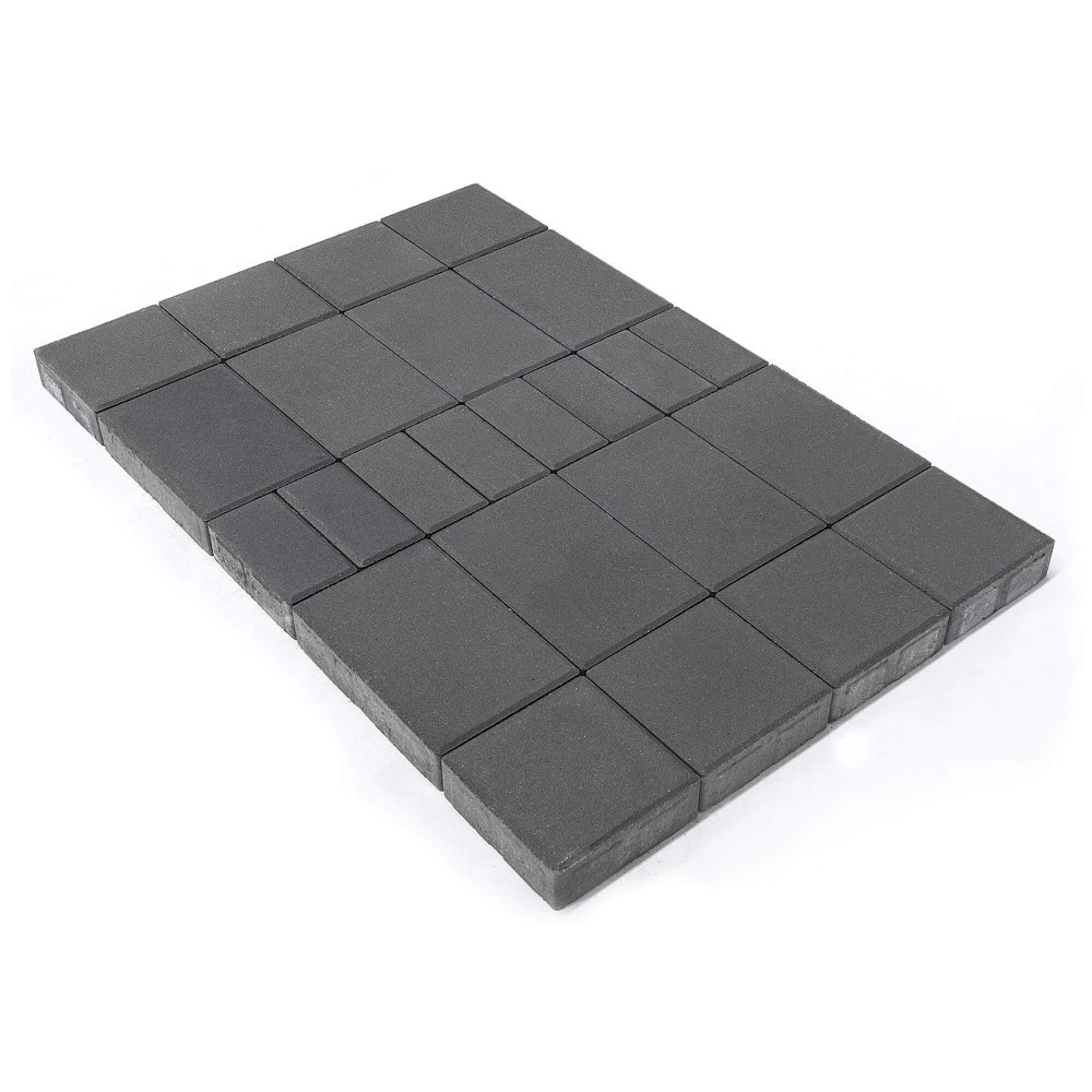 Тротуарная плитка Мозаика, Серый, h=60 мм