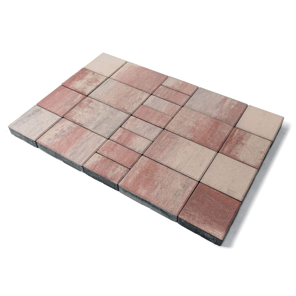 Тротуарная плитка Мозаика, Color Mix "Фламинго", h=60 мм